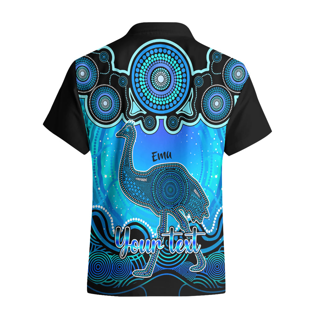 Personalised Australia Aquarius Emu Zodiac Hawaiian Shirt Auz Astrology Aboriginal - Aqua - Vibe Hoodie Shop