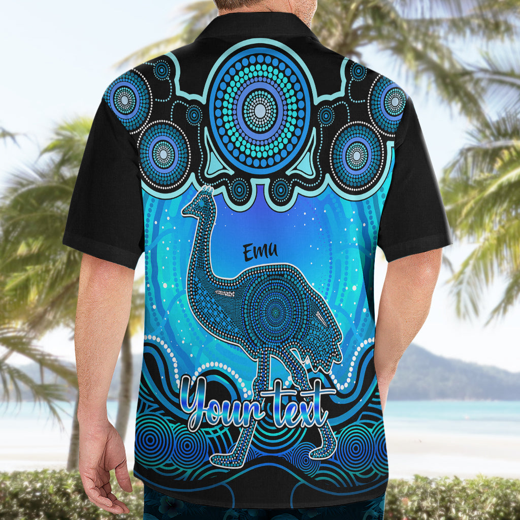 Personalised Australia Aquarius Emu Zodiac Hawaiian Shirt Auz Astrology Aboriginal - Aqua - Vibe Hoodie Shop