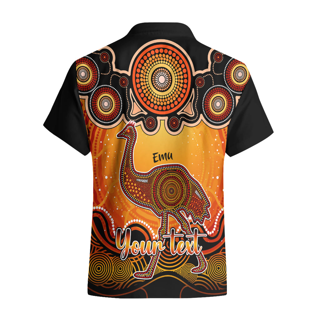 Personalised Australia Aquarius Emu Zodiac Hawaiian Shirt Auz Astrology Aboriginal - Red - Vibe Hoodie Shop