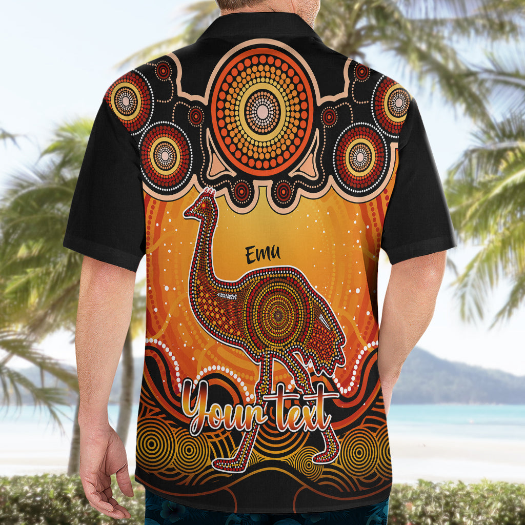 Personalised Australia Aquarius Emu Zodiac Hawaiian Shirt Auz Astrology Aboriginal - Red - Vibe Hoodie Shop