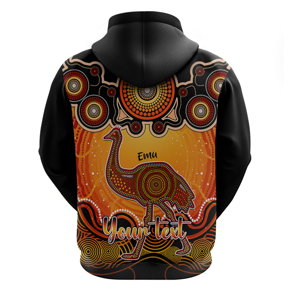 Personalised Australia Aquarius Emu Zodiac Hoodie Auz Astrology Aboriginal - Red LT9 - Vibe Hoodie Shop