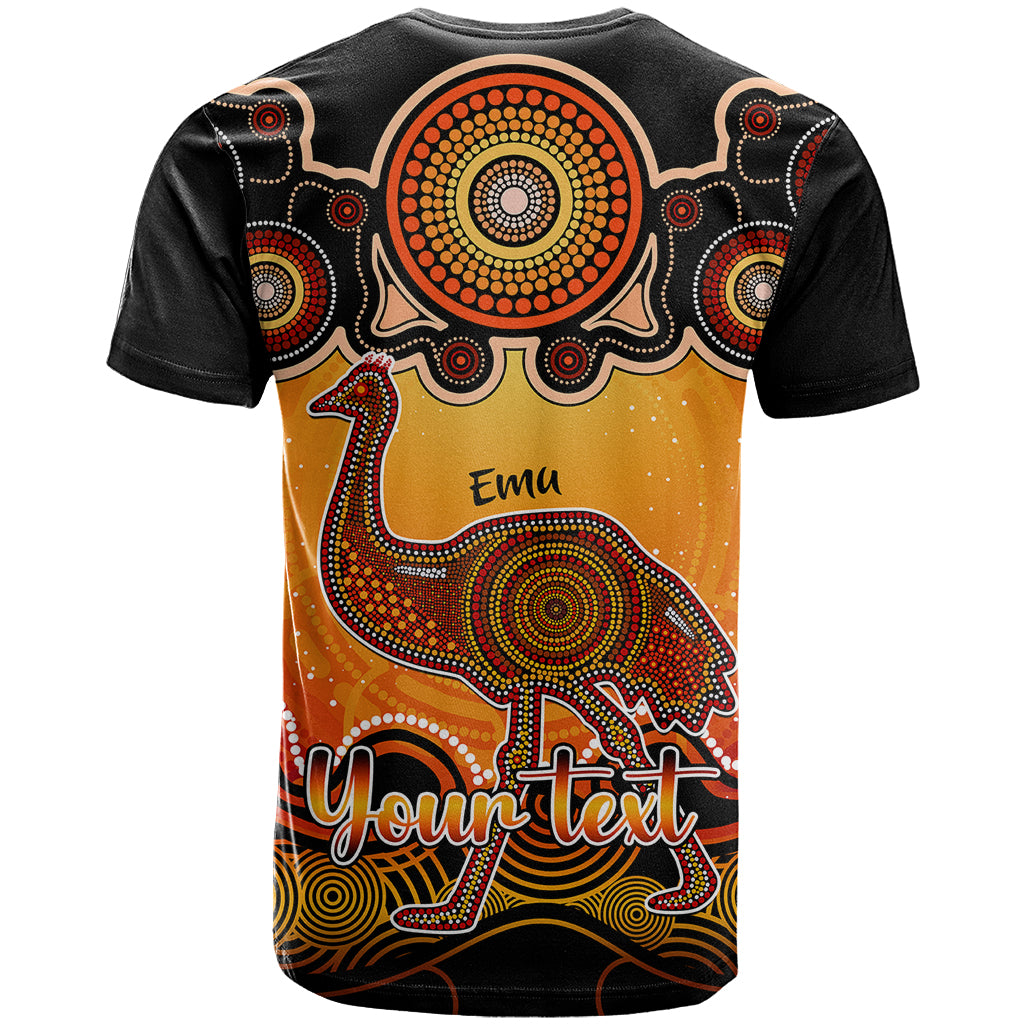 Personalised Australia Aquarius Emu Zodiac T Shirt Auz Astrology Aboriginal - Red LT9 - Vibe Hoodie Shop