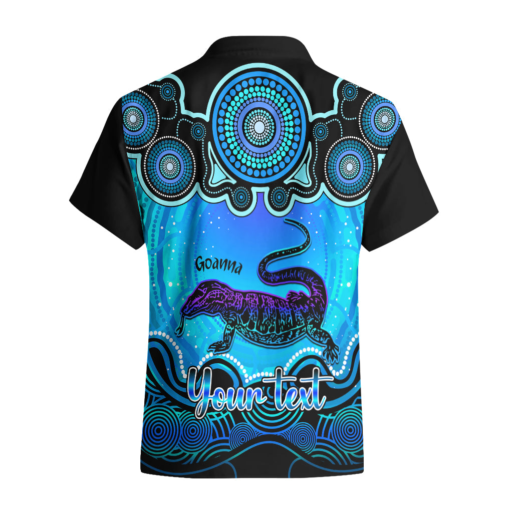Personalised Australia Capricorn Goanna Zodiac Hawaiian Shirt Auz Astrology Aboriginal - Aqua - Vibe Hoodie Shop