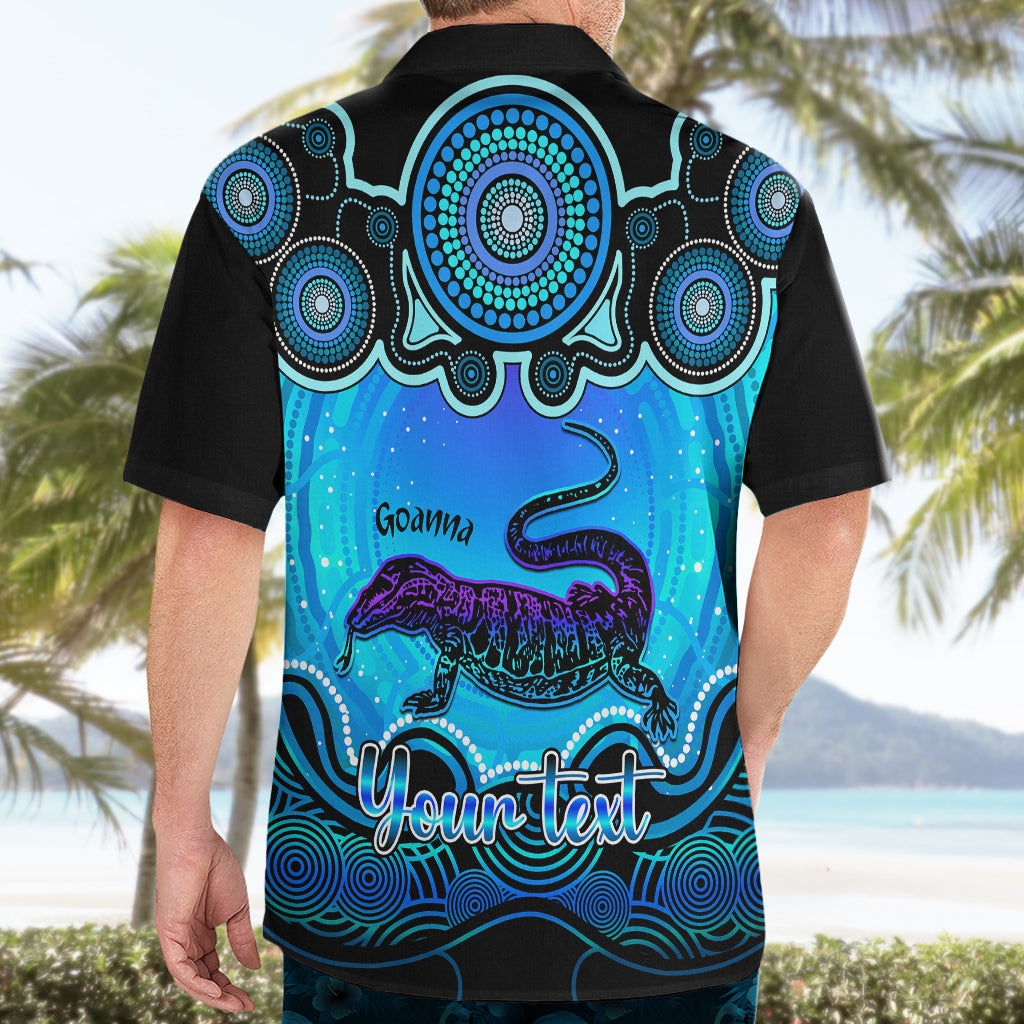 Personalised Australia Capricorn Goanna Zodiac Hawaiian Shirt Auz Astrology Aboriginal - Aqua - Vibe Hoodie Shop