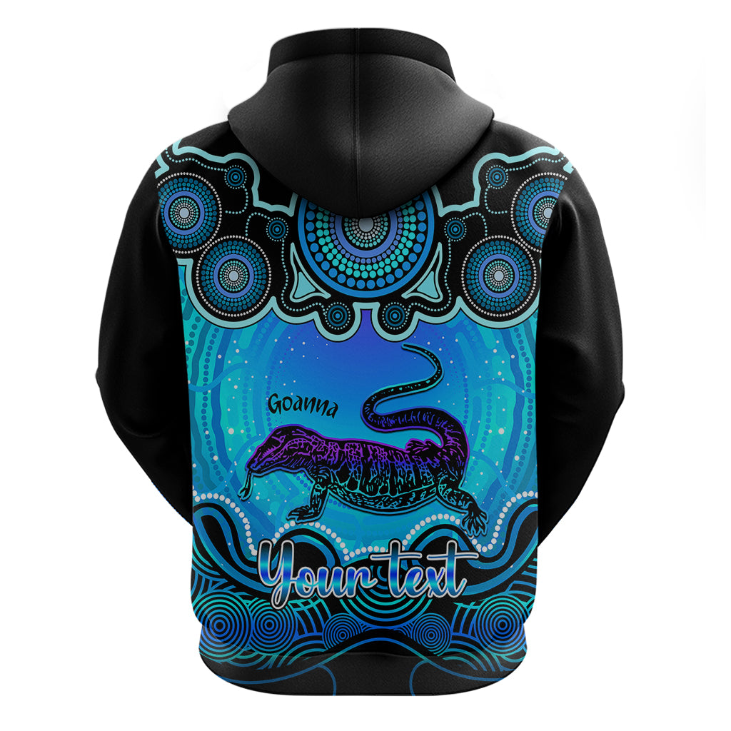 Personalised Australia Capricorn Goanna Zodiac Hoodie Auz Astrology Aboriginal - Aqua LT9 - Vibe Hoodie Shop