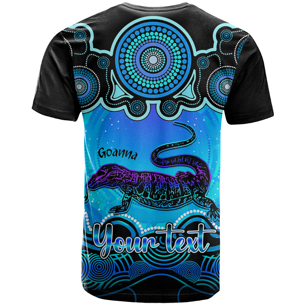 Personalised Australia Capricorn Goanna Zodiac T Shirt Auz Astrology Aboriginal - Aqua LT9 - Vibe Hoodie Shop