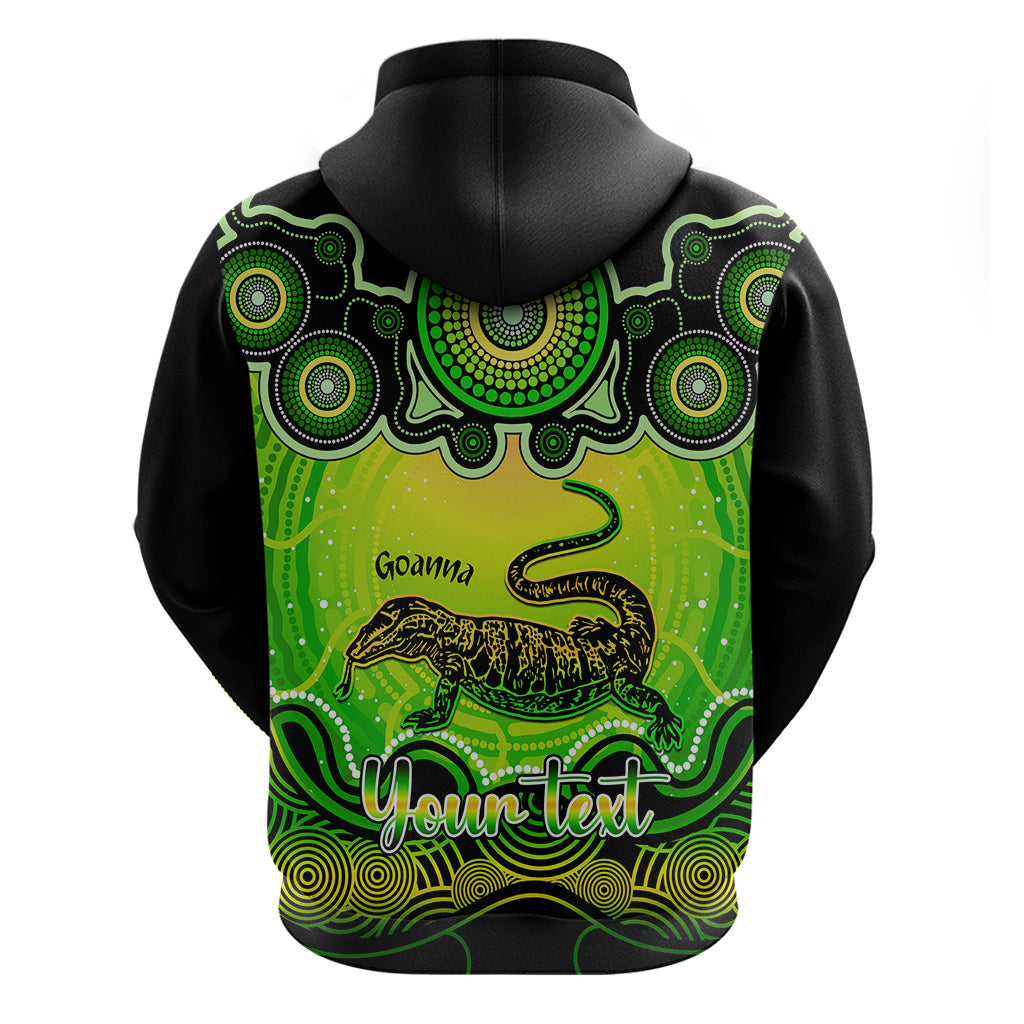 Personalised Australia Capricorn Goanna Zodiac Hoodie Auz Astrology Aboriginal - Green LT9 - Vibe Hoodie Shop