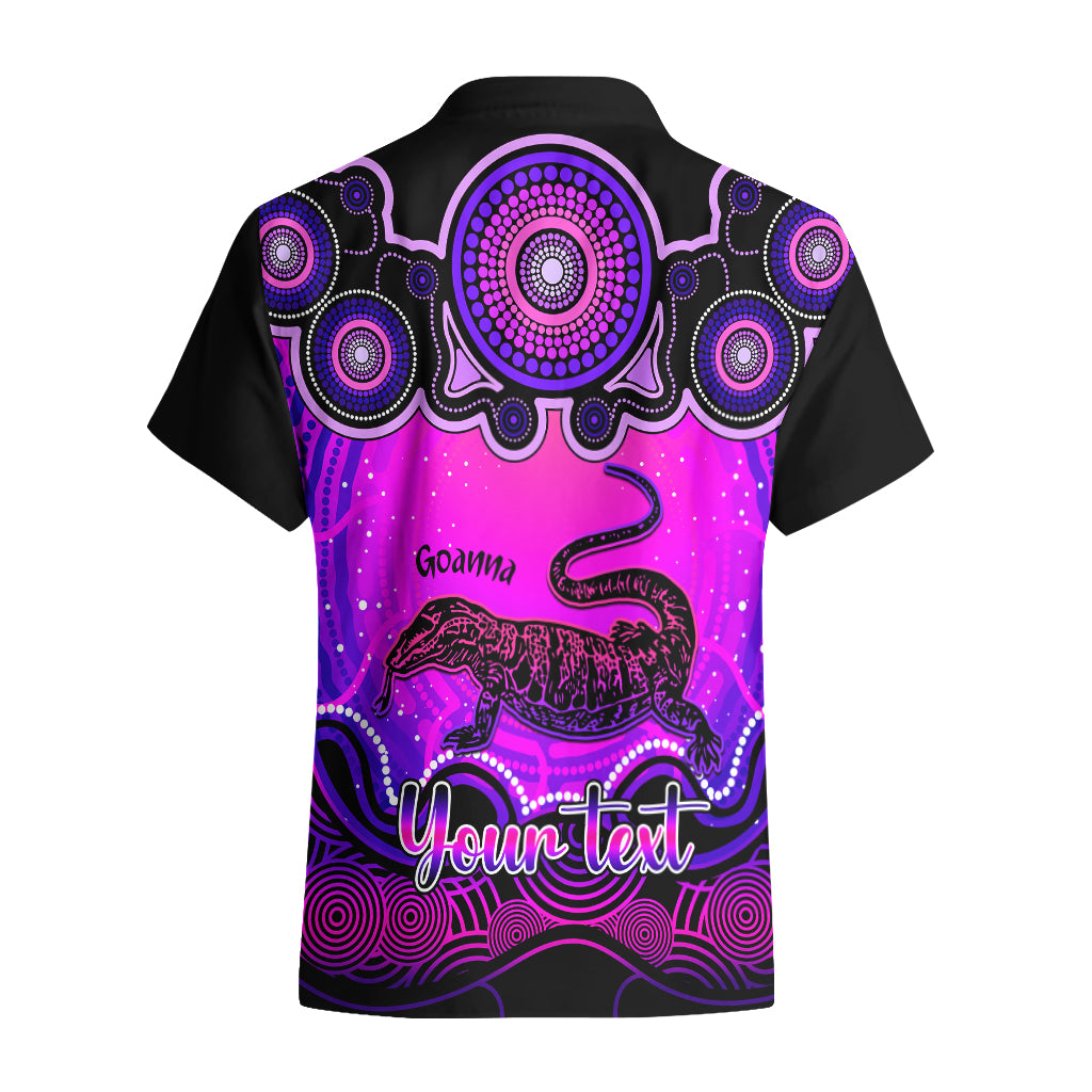 Personalised Australia Capricorn Goanna Zodiac Hawaiian Shirt Auz Astrology Aboriginal - Magenta - Vibe Hoodie Shop