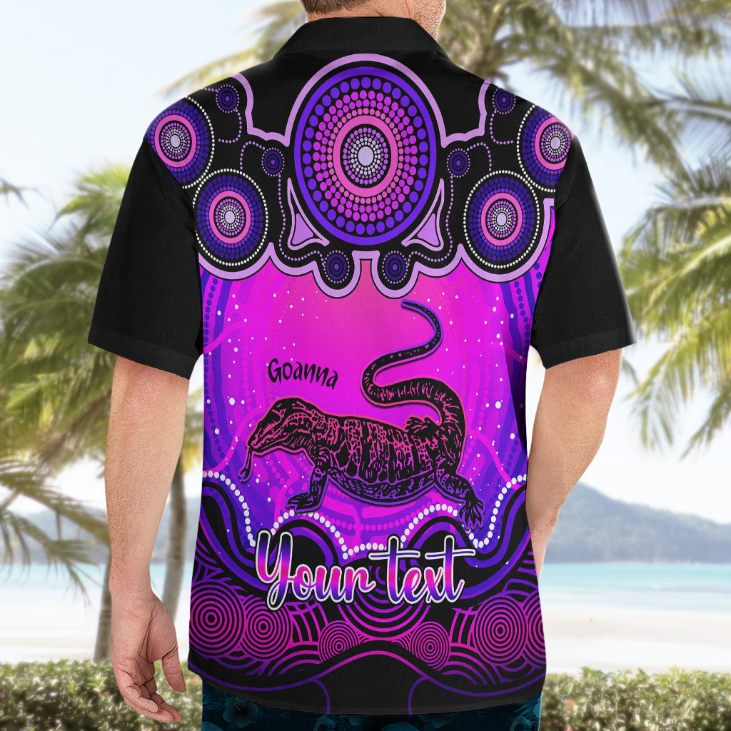 Personalised Australia Capricorn Goanna Zodiac Hawaiian Shirt Auz Astrology Aboriginal - Magenta - Vibe Hoodie Shop