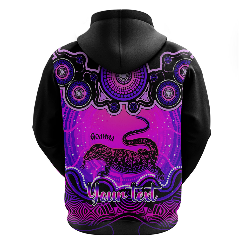 Personalised Australia Capricorn Goanna Zodiac Hoodie Auz Astrology Aboriginal - Magenta LT9 - Vibe Hoodie Shop