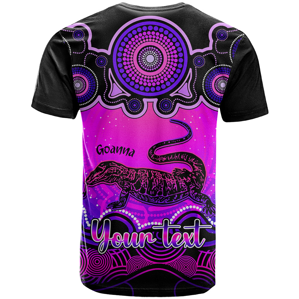 Personalised Australia Capricorn Goanna Zodiac T Shirt Auz Astrology Aboriginal - Magenta LT9 - Vibe Hoodie Shop