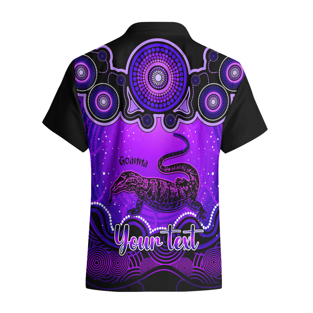 Personalised Australia Capricorn Goanna Zodiac Hawaiian Shirt Auz Astrology Aboriginal - Purple - Vibe Hoodie Shop