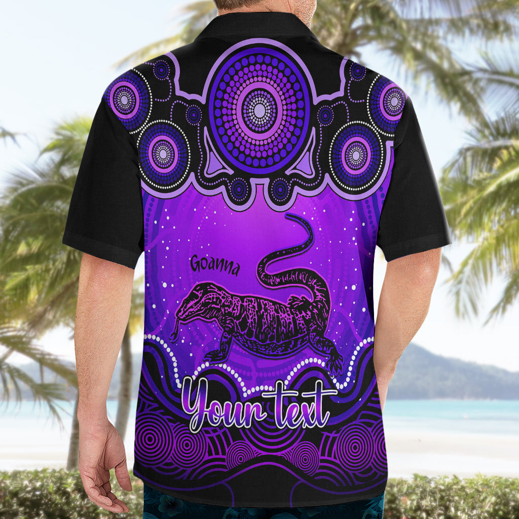 Personalised Australia Capricorn Goanna Zodiac Hawaiian Shirt Auz Astrology Aboriginal - Purple - Vibe Hoodie Shop