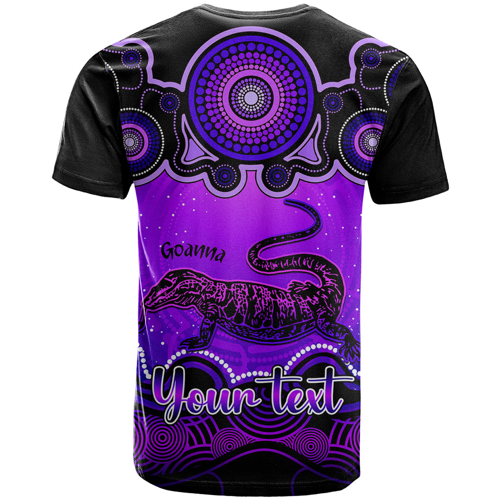 Personalised Australia Capricorn Goanna Zodiac T Shirt Auz Astrology Aboriginal - Purple LT9 - Vibe Hoodie Shop