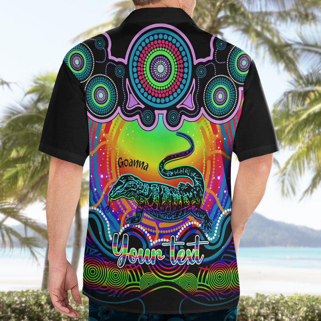 Personalised Australia Capricorn Goanna Zodiac Hawaiian Shirt Auz Astrology Aboriginal - Rainbow - Vibe Hoodie Shop