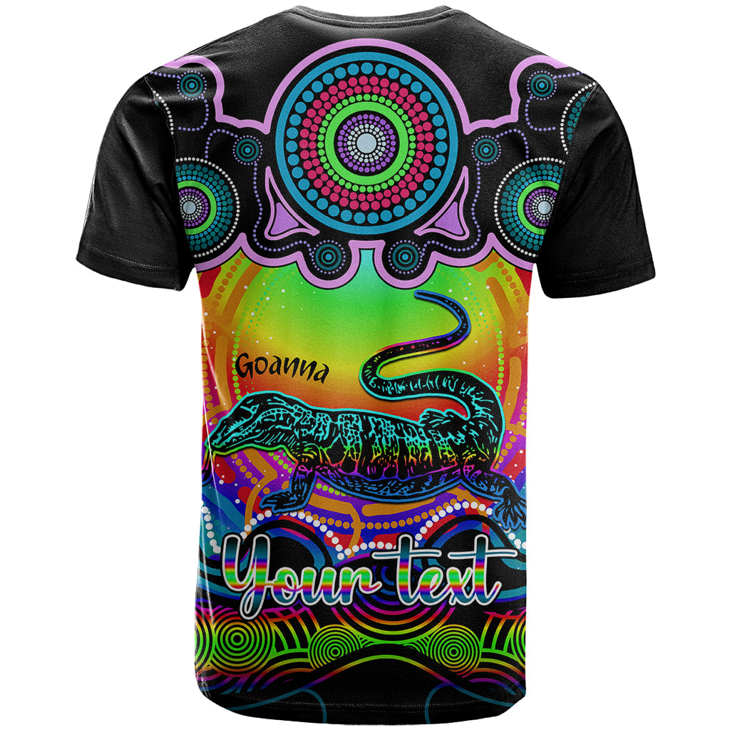 Personalised Australia Capricorn Goanna Zodiac T Shirt Auz Astrology Aboriginal - Rainbow LT9 - Vibe Hoodie Shop