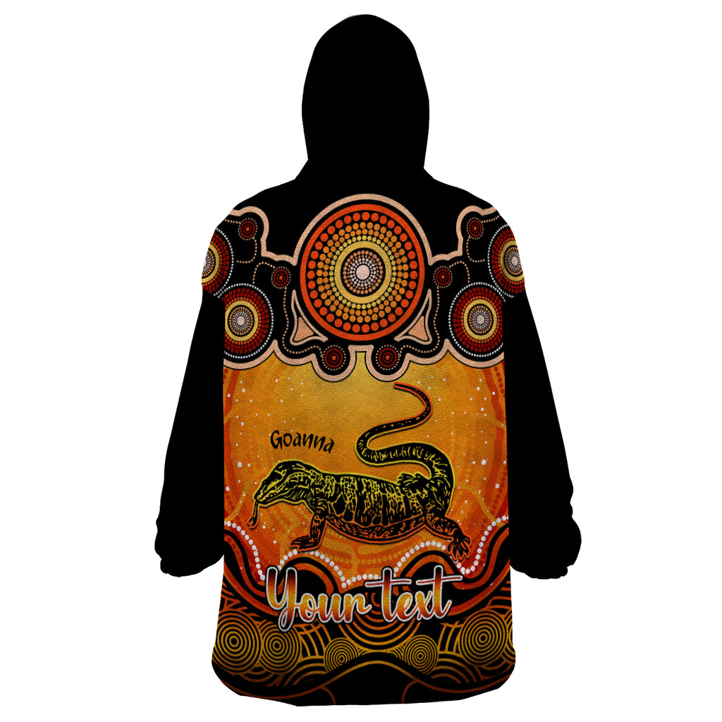 Personalised Australia Capricorn Goanna Zodiac Wearable Blanket Hoodie Auz Astrology Aboriginal - Red - Vibe Hoodie Shop