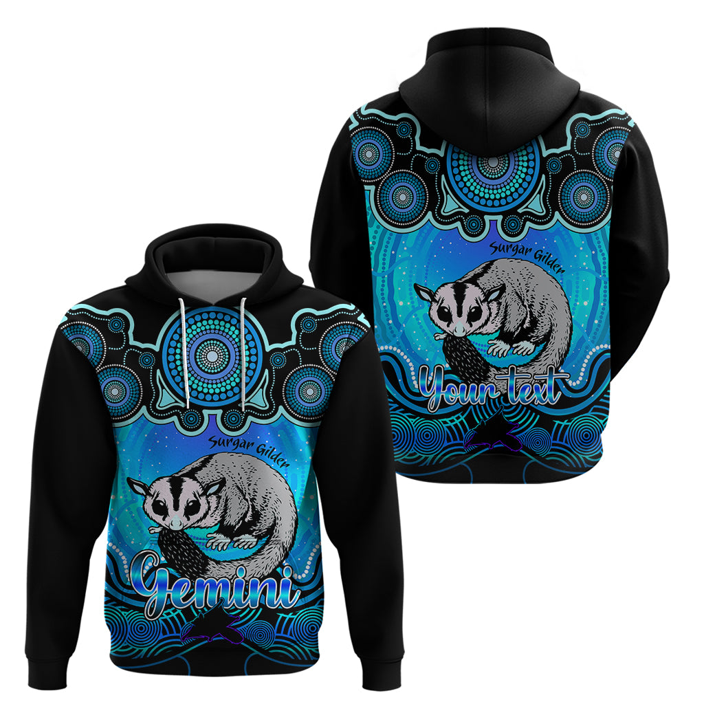 Personalised Australia Gemini Sugar Gilder Zodiac Hoodie Auz Astrology Aboriginal - Aqua LT9 - Vibe Hoodie Shop