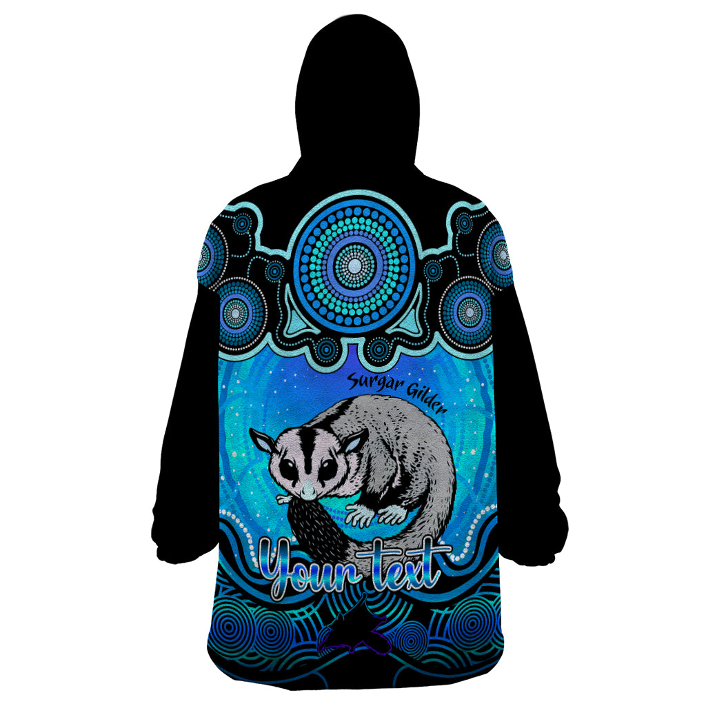 Personalised Australia Gemini Sugar Gilder Zodiac Wearable Blanket Hoodie Auz Astrology Aboriginal - Aqua - Vibe Hoodie Shop