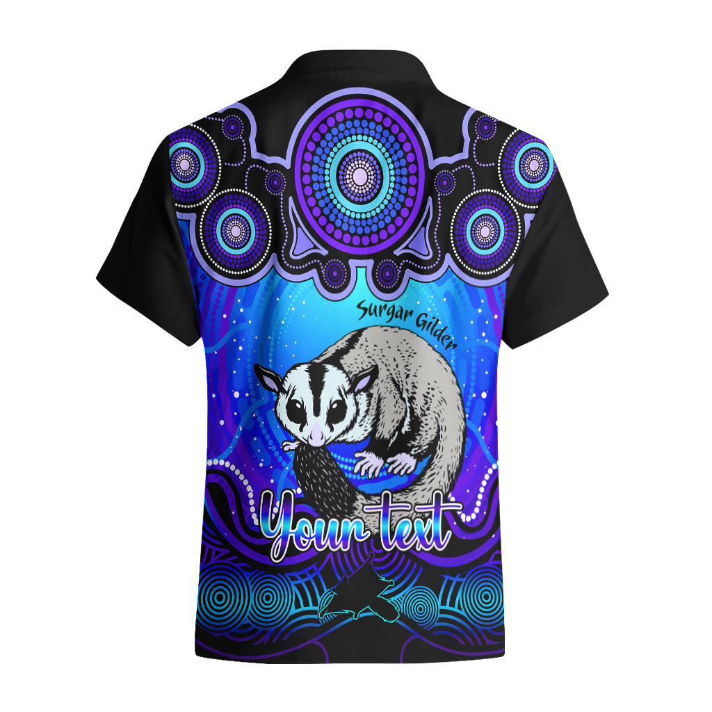 Personalised Australia Gemini Sugar Gilder Zodiac Hawaiian Shirt Auz Astrology Aboriginal - Blue - Vibe Hoodie Shop