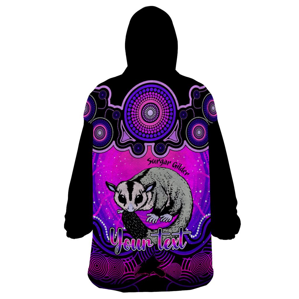 Personalised Australia Gemini Sugar Gilder Zodiac Wearable Blanket Hoodie Auz Astrology Aboriginal - Magenta - Vibe Hoodie Shop