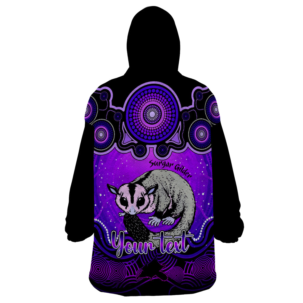 Personalised Australia Gemini Sugar Gilder Zodiac Wearable Blanket Hoodie Auz Astrology Aboriginal - Purple - Vibe Hoodie Shop