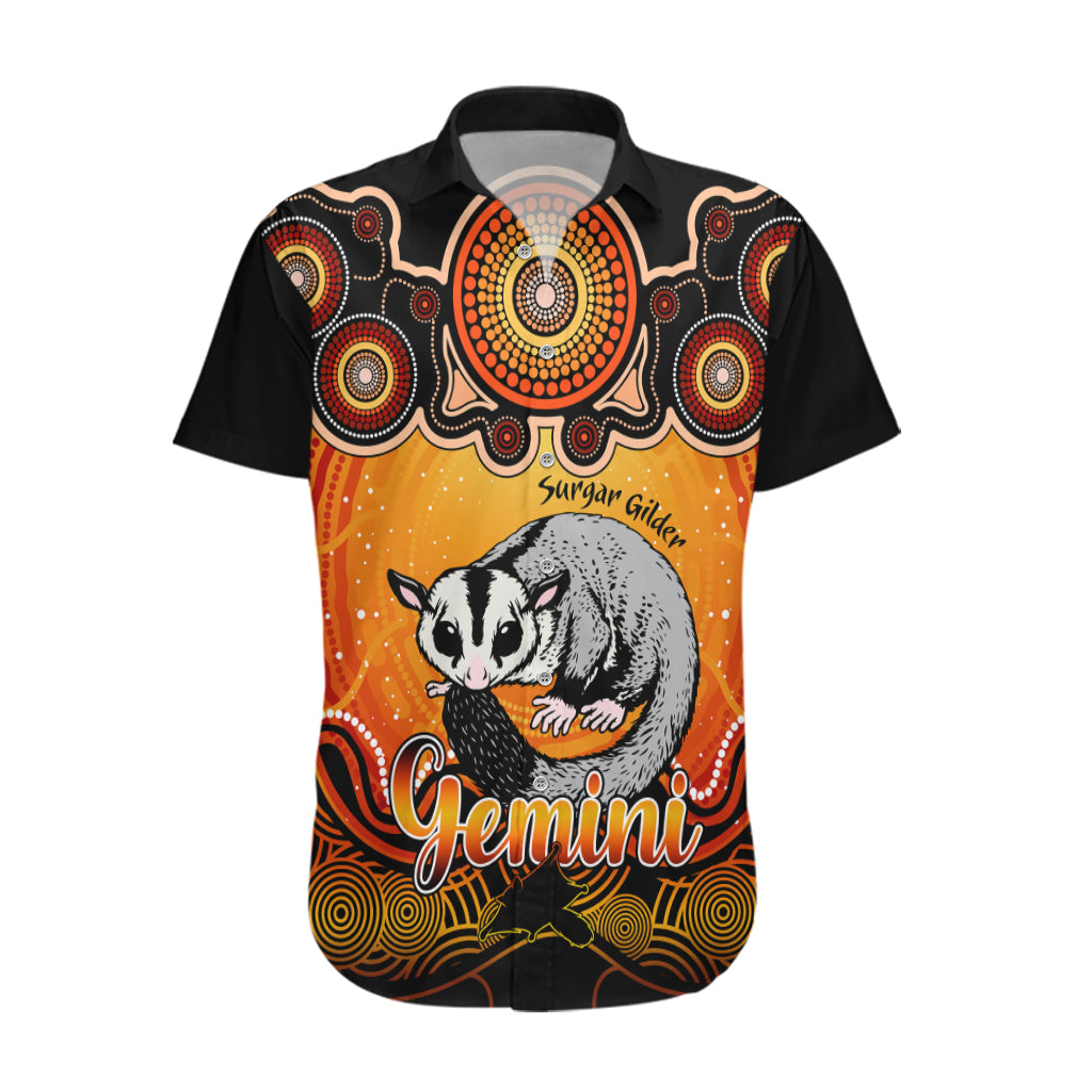 Personalised Australia Gemini Sugar Gilder Zodiac Hawaiian Shirt Auz Astrology Aboriginal - Red - Vibe Hoodie Shop
