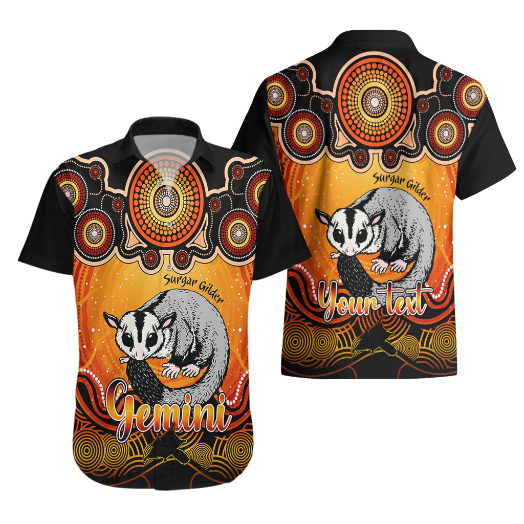 Personalised Australia Gemini Sugar Gilder Zodiac Hawaiian Shirt Auz Astrology Aboriginal - Red - Vibe Hoodie Shop