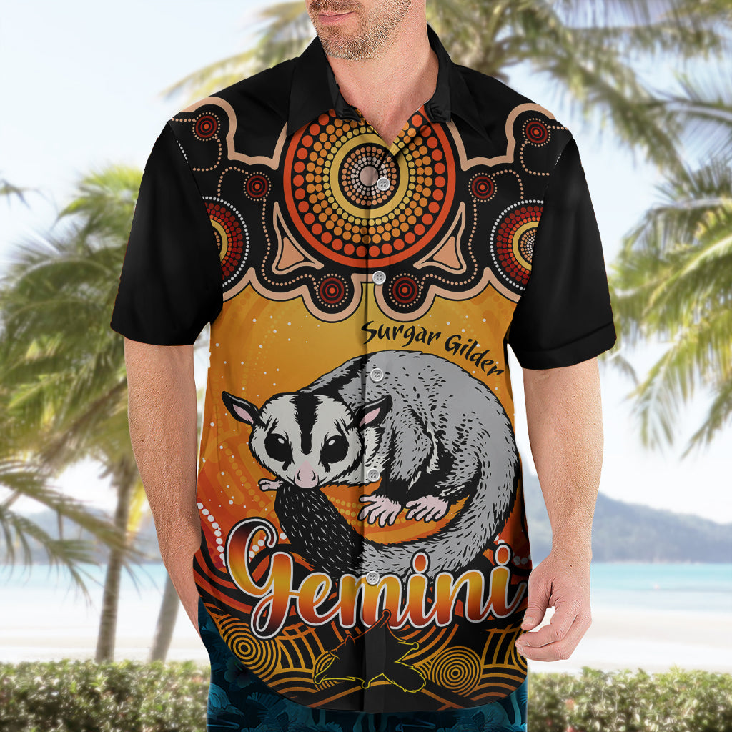 Personalised Australia Gemini Sugar Gilder Zodiac Hawaiian Shirt Auz Astrology Aboriginal - Red - Vibe Hoodie Shop