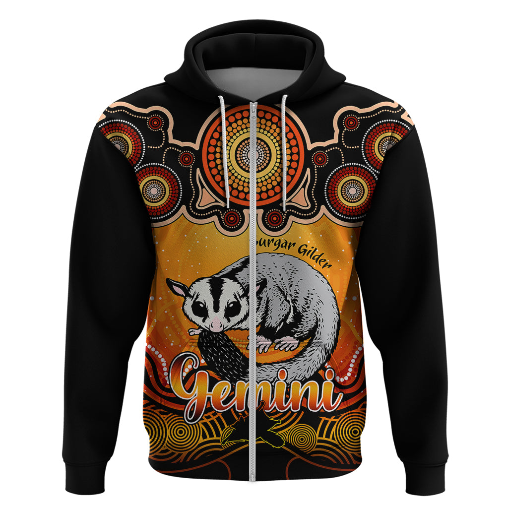 Personalised Australia Gemini Sugar Gilder Zodiac Hoodie Auz Astrology Aboriginal - Red LT9 - Vibe Hoodie Shop