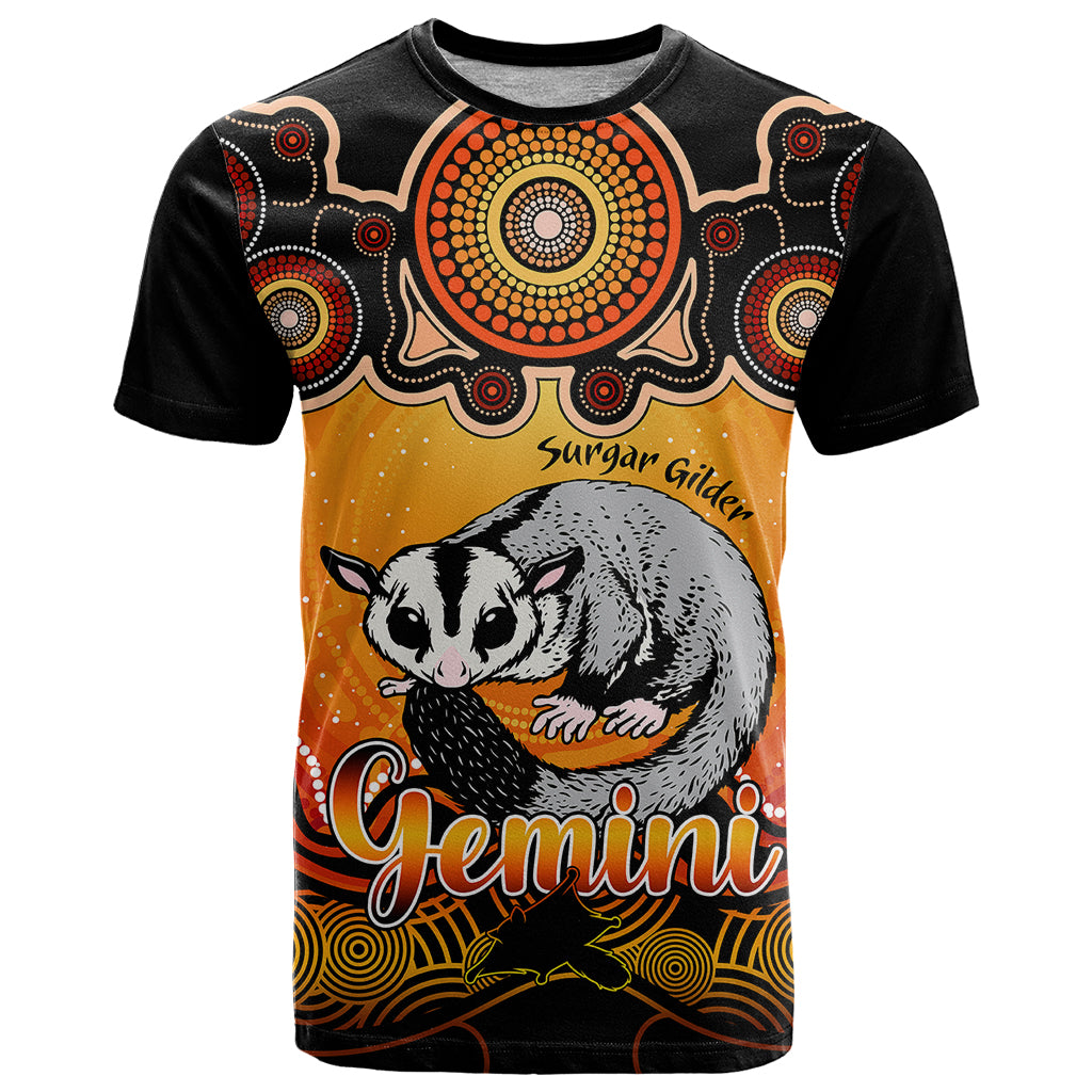 Personalised Australia Gemini Sugar Gilder Zodiac T Shirt Auz Astrology Aboriginal - Red LT9 - Vibe Hoodie Shop