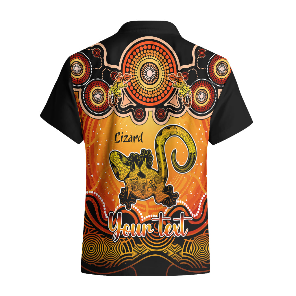 Personalised Australia Leo Lizard Zodiac Hawaiian Shirt Auz Astrology Aboriginal - Red - Vibe Hoodie Shop