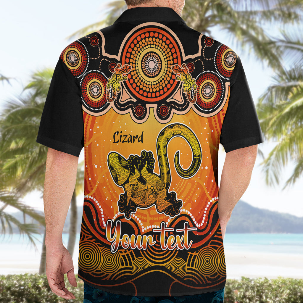 Personalised Australia Leo Lizard Zodiac Hawaiian Shirt Auz Astrology Aboriginal - Red - Vibe Hoodie Shop