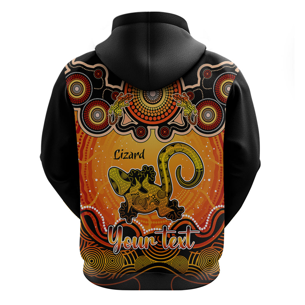 Personalised Australia Leo Lizard Zodiac Hoodie Auz Astrology Aboriginal - Red LT9 - Vibe Hoodie Shop