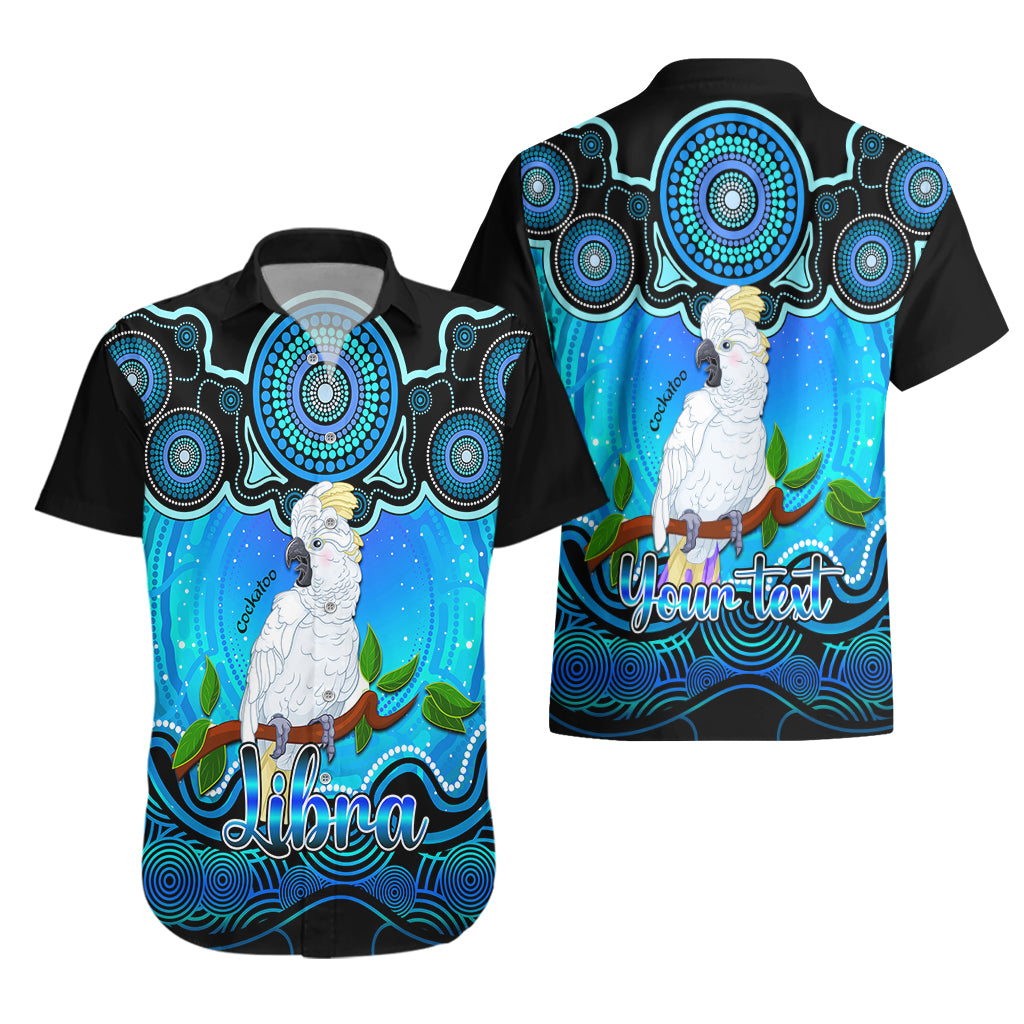Personalised Australia Libra Cockatoo Zodiac Hawaiian Shirt Auz Astrology Aboriginal - Aqua - Vibe Hoodie Shop