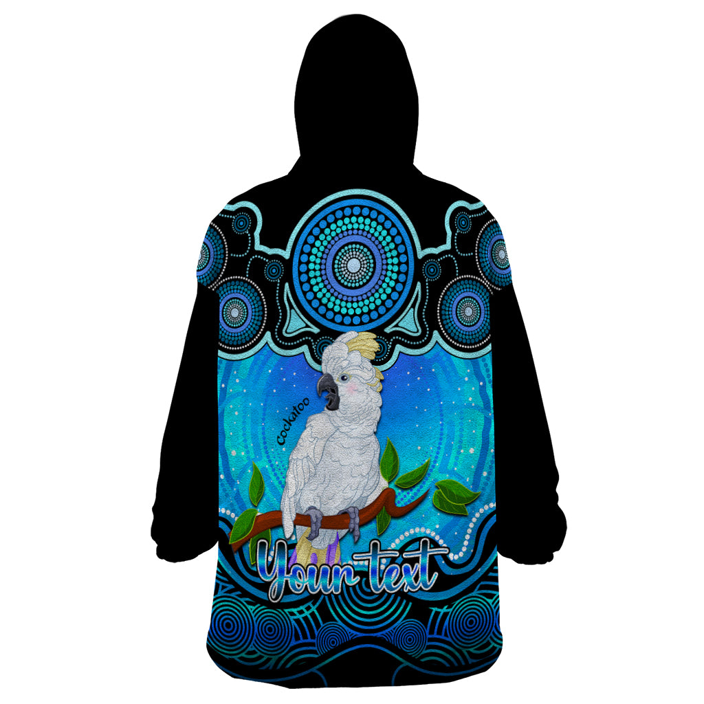 Personalised Australia Libra Cockatoo Zodiac Wearable Blanket Hoodie Auz Astrology Aboriginal - Aqua - Vibe Hoodie Shop