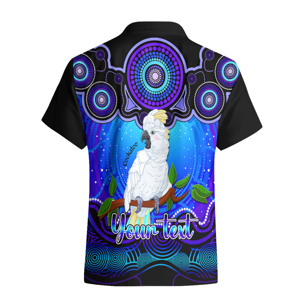Personalised Australia Libra Cockatoo Zodiac Hawaiian Shirt Auz Astrology Aboriginal - Blue - Vibe Hoodie Shop