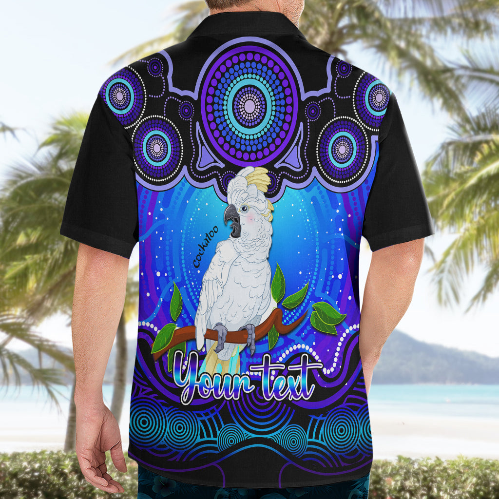 Personalised Australia Libra Cockatoo Zodiac Hawaiian Shirt Auz Astrology Aboriginal - Blue - Vibe Hoodie Shop