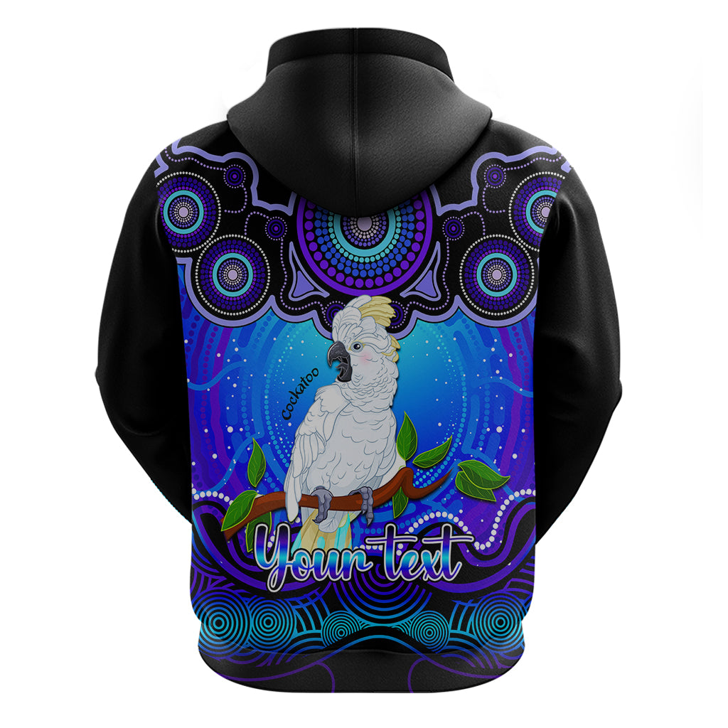 Personalised Australia Libra Cockatoo Zodiac Hoodie Auz Astrology Aboriginal - Blue LT9 - Vibe Hoodie Shop