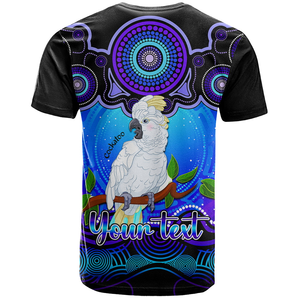 Personalised Australia Libra Cockatoo Zodiac T Shirt Auz Astrology Aboriginal - Blue LT9 - Vibe Hoodie Shop