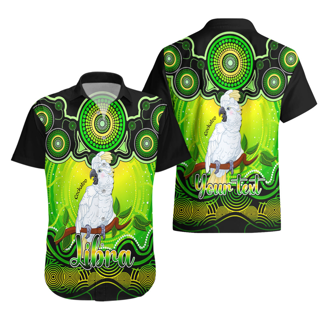 Personalised Australia Libra Cockatoo Zodiac Hawaiian Shirt Auz Astrology Aboriginal - Green - Vibe Hoodie Shop