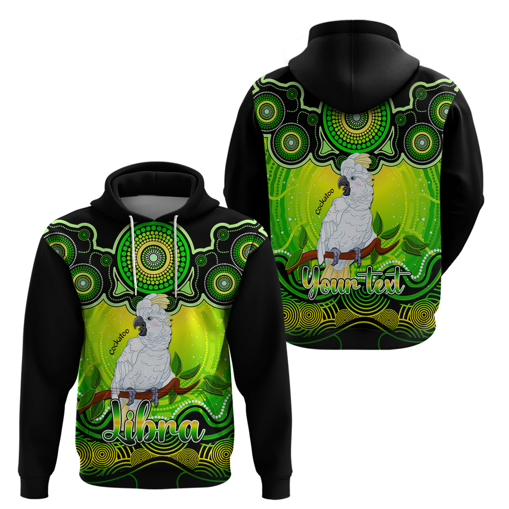 Personalised Australia Libra Cockatoo Zodiac Hoodie Auz Astrology Aboriginal - Green LT9 - Vibe Hoodie Shop