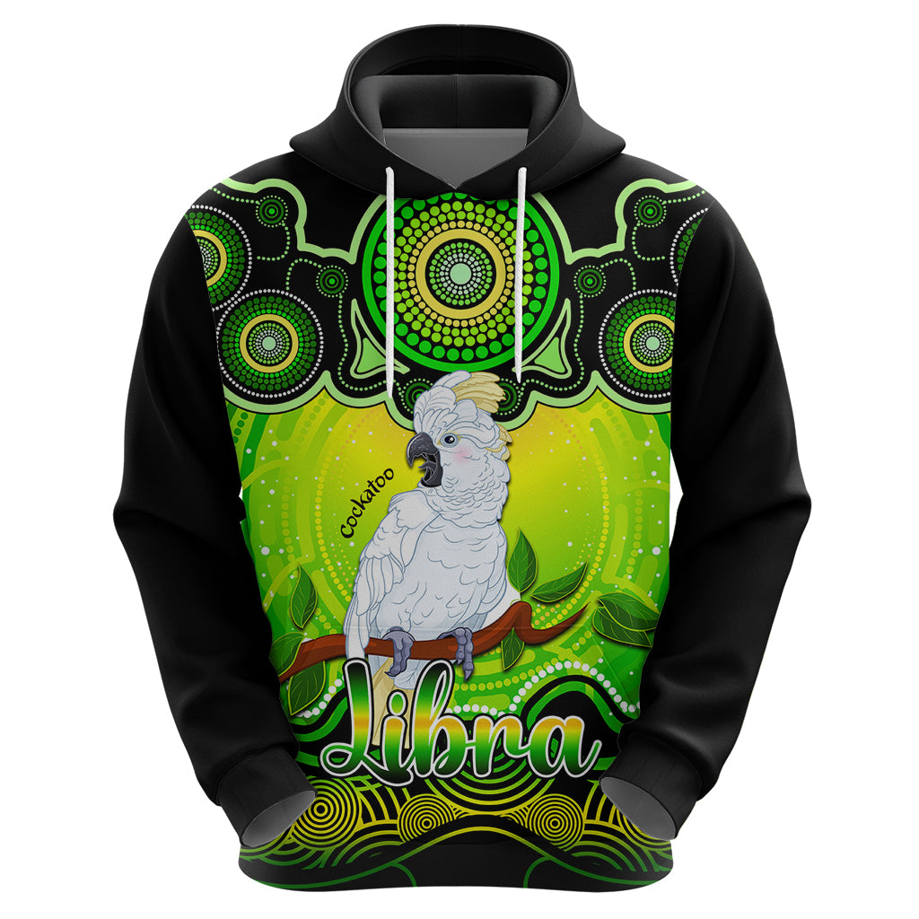 Personalised Australia Libra Cockatoo Zodiac Hoodie Auz Astrology Aboriginal - Green LT9 - Vibe Hoodie Shop