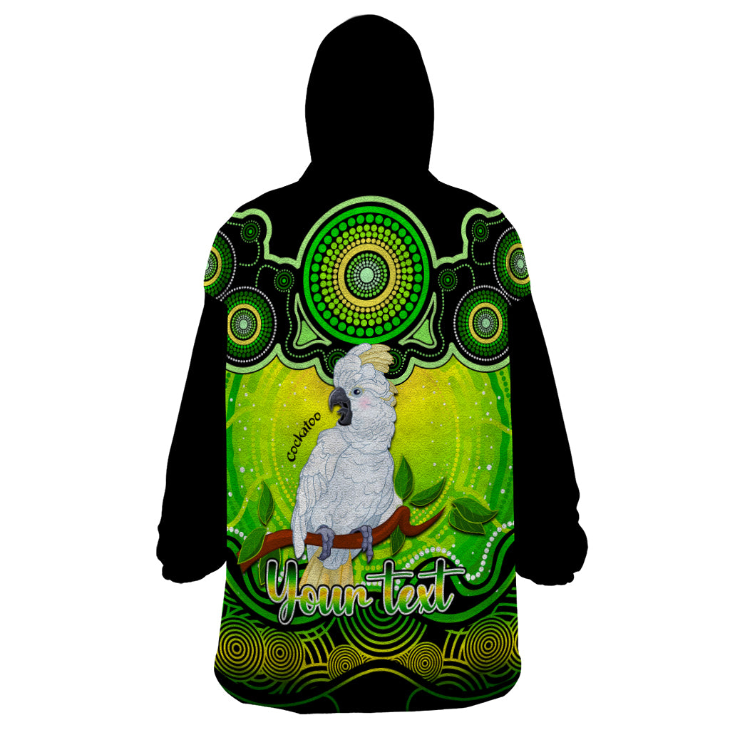 Personalised Australia Libra Cockatoo Zodiac Wearable Blanket Hoodie Auz Astrology Aboriginal - Green - Vibe Hoodie Shop