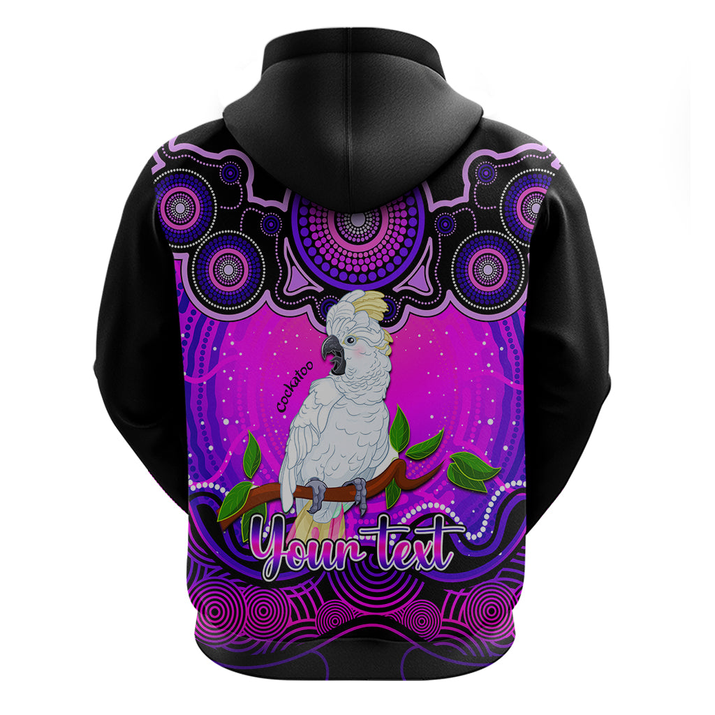 Personalised Australia Libra Cockatoo Zodiac Hoodie Auz Astrology Aboriginal - Magenta LT9 - Vibe Hoodie Shop