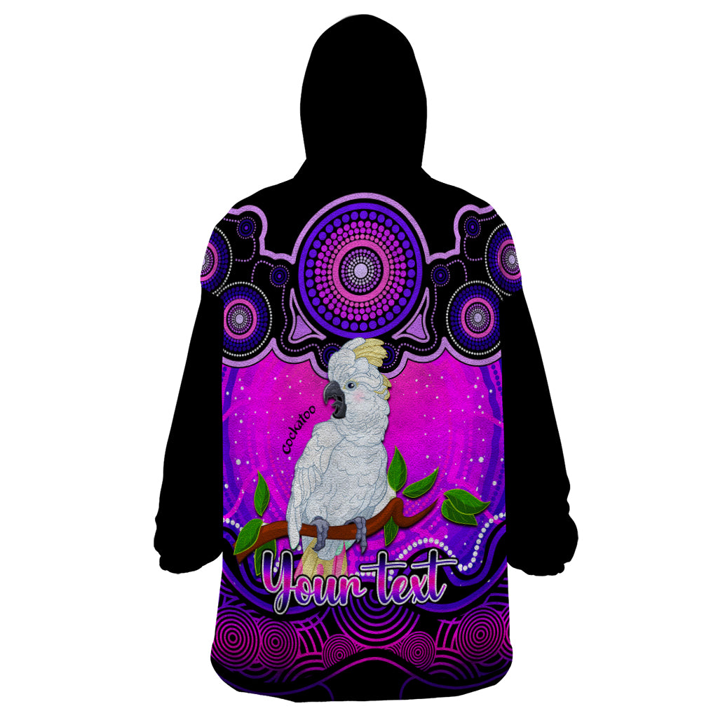 Personalised Australia Libra Cockatoo Zodiac Wearable Blanket Hoodie Auz Astrology Aboriginal - Magenta - Vibe Hoodie Shop