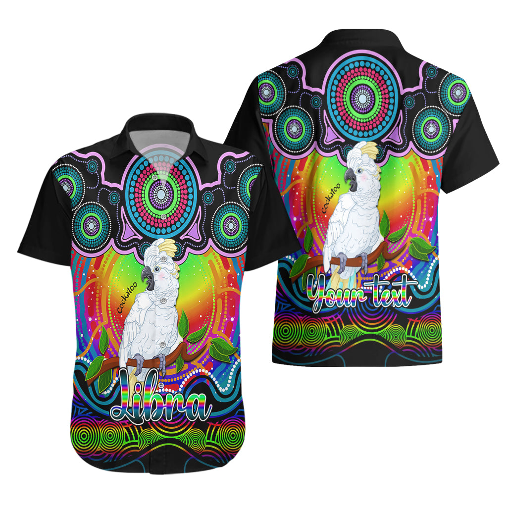 Personalised Australia Libra Cockatoo Zodiac Hawaiian Shirt Auz Astrology Aboriginal - Rainbow - Vibe Hoodie Shop