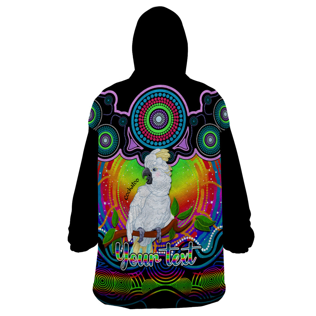 Personalised Australia Libra Cockatoo Zodiac Wearable Blanket Hoodie Auz Astrology Aboriginal - Rainbow - Vibe Hoodie Shop