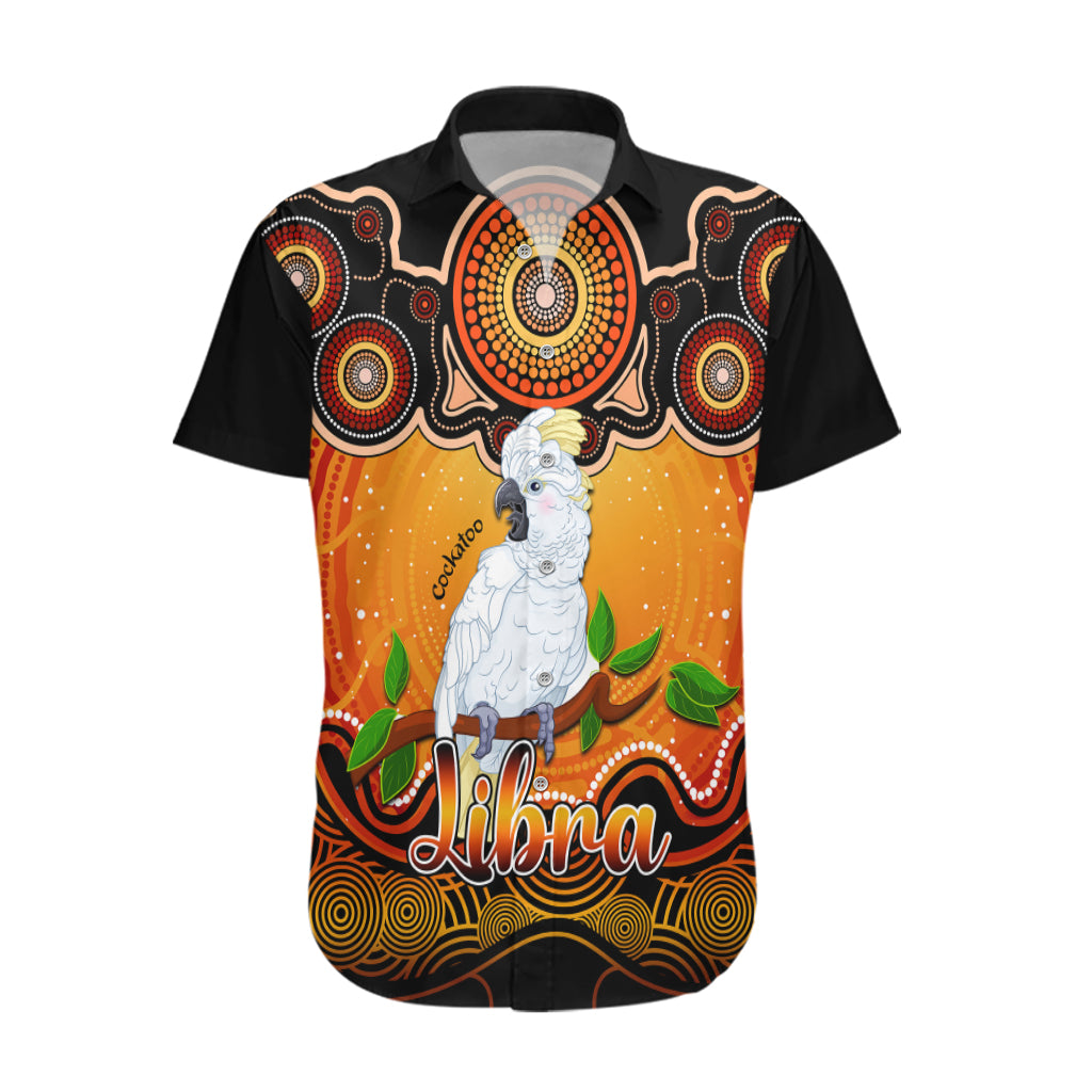 Personalised Australia Libra Cockatoo Zodiac Hawaiian Shirt Auz Astrology Aboriginal - Red - Vibe Hoodie Shop