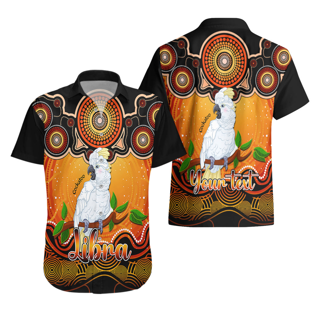Personalised Australia Libra Cockatoo Zodiac Hawaiian Shirt Auz Astrology Aboriginal - Red - Vibe Hoodie Shop